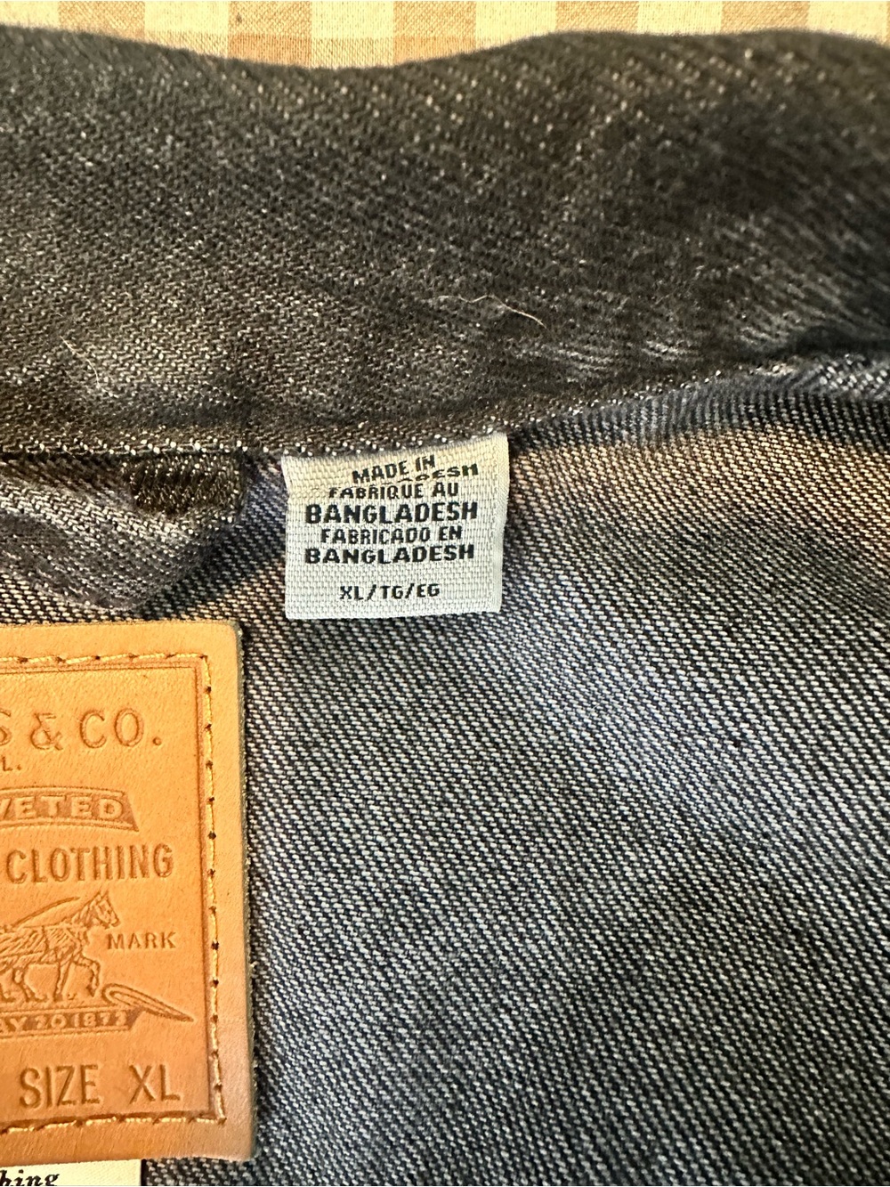 Levi Premium Denim Vintage 1990s Men X Large Black Button Down Trucker Jean Jack - Picture 5 of 8
